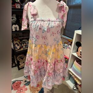 Love Shack Fancy × Target Jeanne Tie Shoulder Layered Mini Dress XXS